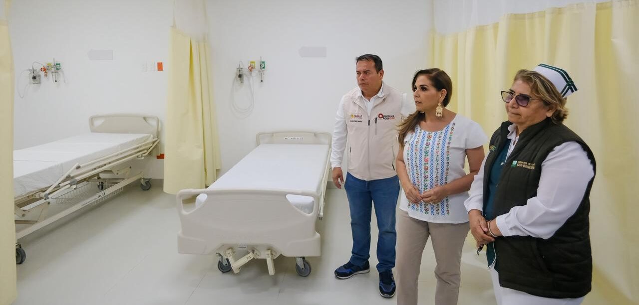 Mara Lezama recorrió, supervisó y agradeció a Alejandro Svarch la ampliación del Centro de Salud de Holbox