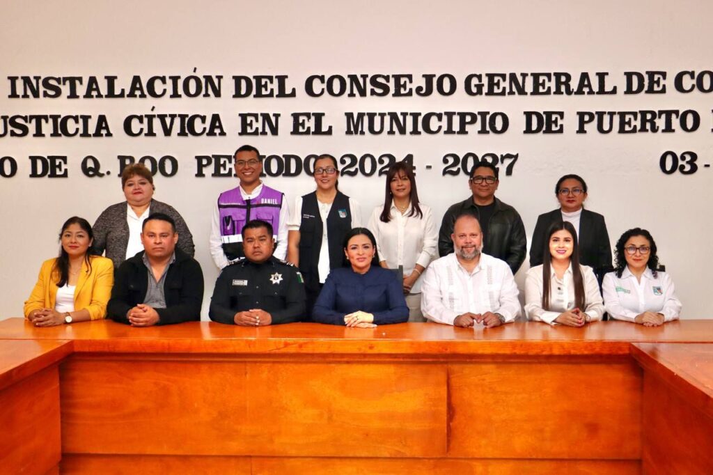 Se instala el Consejo General de Construcción de Paz y Justicia Cívica en Puerto Morelos
