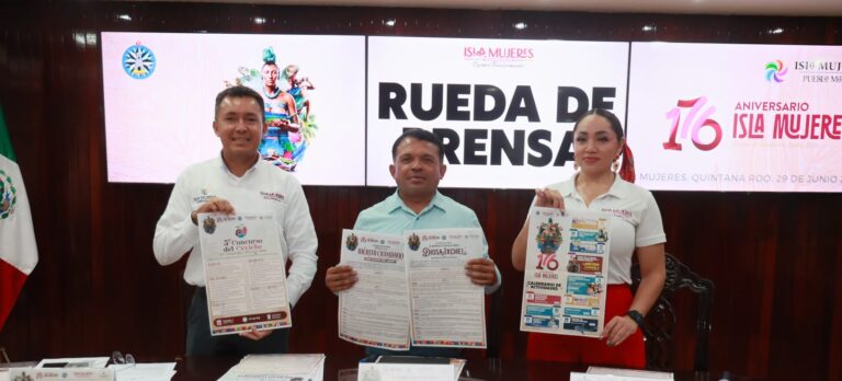 Gobierno de Isla Mujeres presenta convocatorias para reconocimientos en el marco del 176 Aniversario de la Fundación del municipio