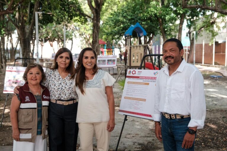 Anuncia Mara Lezama transformación del parque de la Supermanzana 259 en Villas Otoch Paraíso
