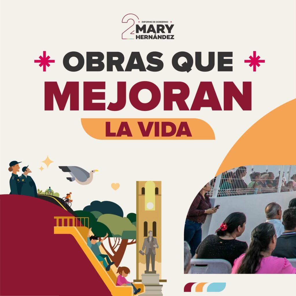¡Todo listo! Este Jueves Mary Hernández rinde su 2do Informe: Más de 55 mil m2 de pavimento y obras que sí se ven 