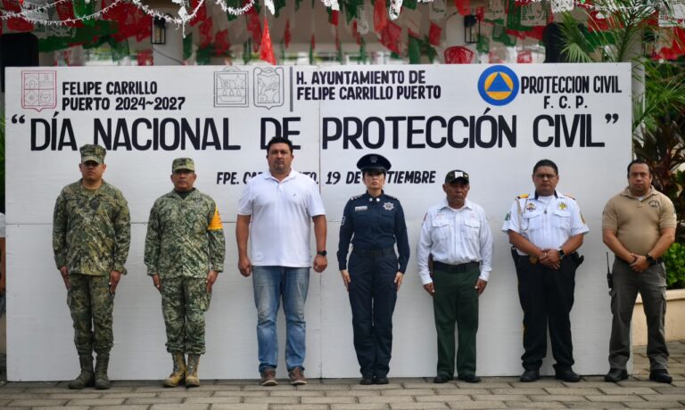 Conmemora Felipe Carrillo Puerto el Dia Nacional de Protección Civil