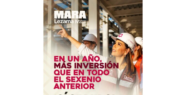 Quintana Roo alcanza en 2026 la mayor inversión pública de su historia reciente: Mara Lezama