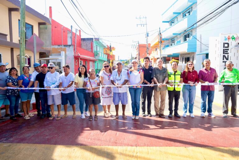 Atenea Gómez entrega renovada avenida Jesús Martínez Ross en Isla Mujeres