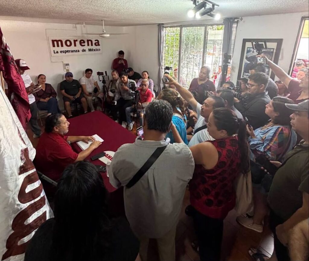 Sanén anuncia desde la icónica Casa Xocchel su registro como aspirante a la Coordinación Municipal de morena en Cancún
