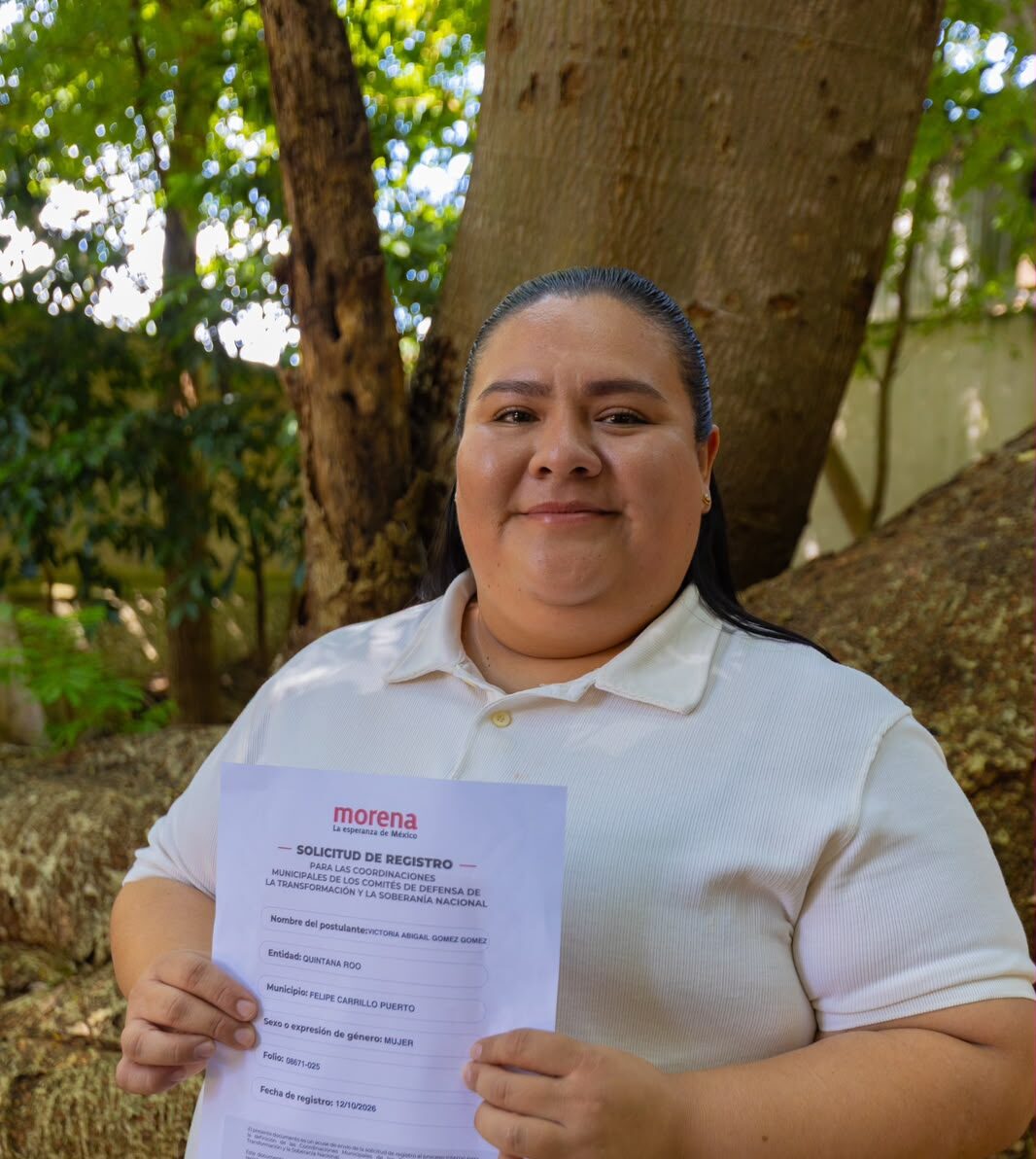 Victoria Gómez se registra al proceso de Morena